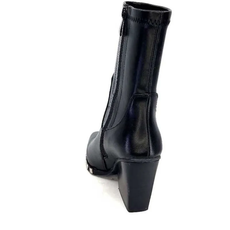 Rock|Santiags<noa harmon Bottines Santiags 9095 Yvette Cuir Noir