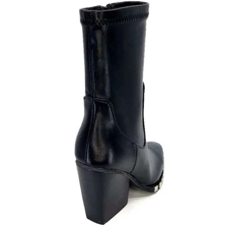 Rock|Santiags<noa harmon Bottines Santiags 9095 Yvette Cuir Noir