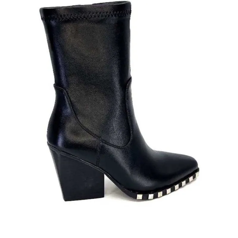 Rock|Santiags<noa harmon Bottines Santiags 9095 Yvette Cuir Noir