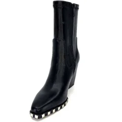Rock|Santiags<noa harmon Bottines Santiags 9095 Yvette Cuir Noir
