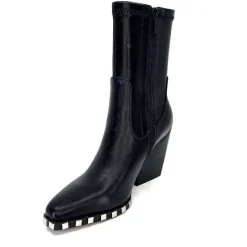 Rock|Santiags<noa harmon Bottines Santiags 9095 Yvette Cuir Noir