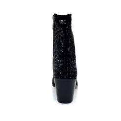 Soirée|Bijoux<Pedro Miralles Bottines Santiags 25534 Daim Et Strass Noir