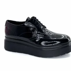 Elégant|Compensées & Plateformes<Ivoire0130a Derbies à Plateformes Ivoire 2c5319 Vernis Noir