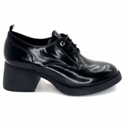 Talon|Elégant<marcha / m.moustafa Derbies à Talon Ivoire Snj 2003 Cuir Glacé Noir