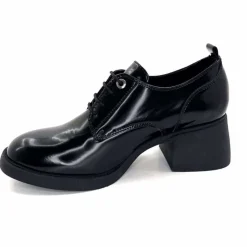 Talon|Elégant<marcha / m.moustafa Derbies à Talon Ivoire Snj 2003 Cuir Glacé Noir