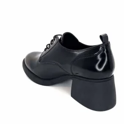 Talon|Elégant<marcha / m.moustafa Derbies à Talon Ivoire Snj 2003 Cuir Glacé Noir