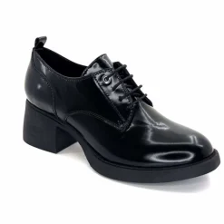 Talon|Elégant<marcha / m.moustafa Derbies à Talon Ivoire Snj 2003 Cuir Glacé Noir