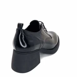 Talon|Elégant<marcha / m.moustafa Derbies à Talon Ivoire Snj 2003 Cuir Glacé Noir