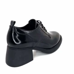 Talon|Elégant<marcha / m.moustafa Derbies à Talon Ivoire Snj 2003 Cuir Glacé Noir