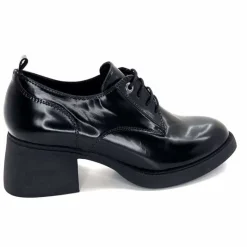 Talon|Elégant<marcha / m.moustafa Derbies à Talon Ivoire Snj 2003 Cuir Glacé Noir