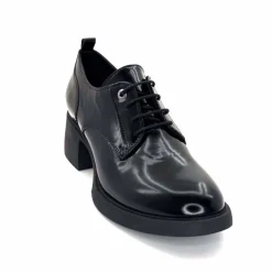 Talon|Elégant<marcha / m.moustafa Derbies à Talon Ivoire Snj 2003 Cuir Glacé Noir