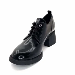 Talon|Elégant<marcha / m.moustafa Derbies à Talon Ivoire Snj 2003 Cuir Glacé Noir