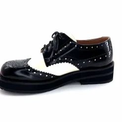 Masculin|Lacets<bibi lou - navima Derbies Bibi Lou 593z15 Cuir Glacé & Blanco Noir