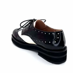 Masculin|Lacets<bibi lou - navima Derbies Bibi Lou 593z15 Cuir Glacé & Blanco Noir