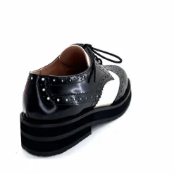 Masculin|Lacets<bibi lou - navima Derbies Bibi Lou 593z15 Cuir Glacé & Blanco Noir