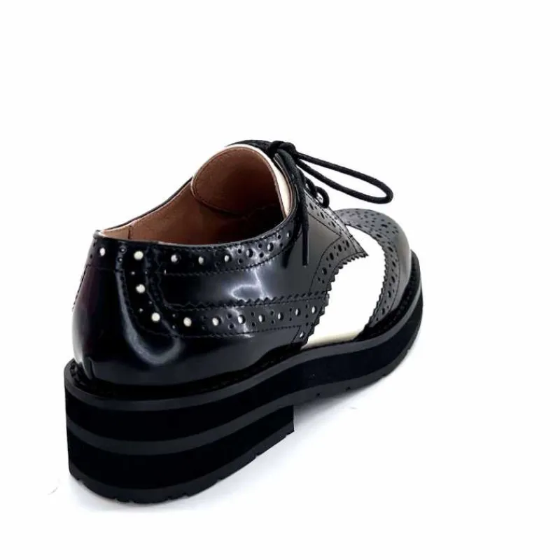 Masculin|Lacets<bibi lou - navima Derbies Bibi Lou 593z15 Cuir Glacé & Blanco Noir