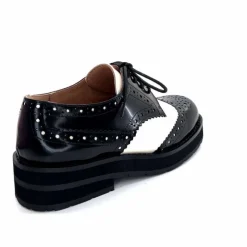 Masculin|Lacets<bibi lou - navima Derbies Bibi Lou 593z15 Cuir Glacé & Blanco Noir