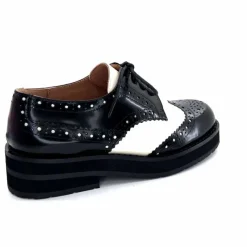 Masculin|Lacets<bibi lou - navima Derbies Bibi Lou 593z15 Cuir Glacé & Blanco Noir