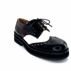 Masculin|Lacets<bibi lou - navima Derbies Bibi Lou 593z15 Cuir Glacé & Blanco Noir