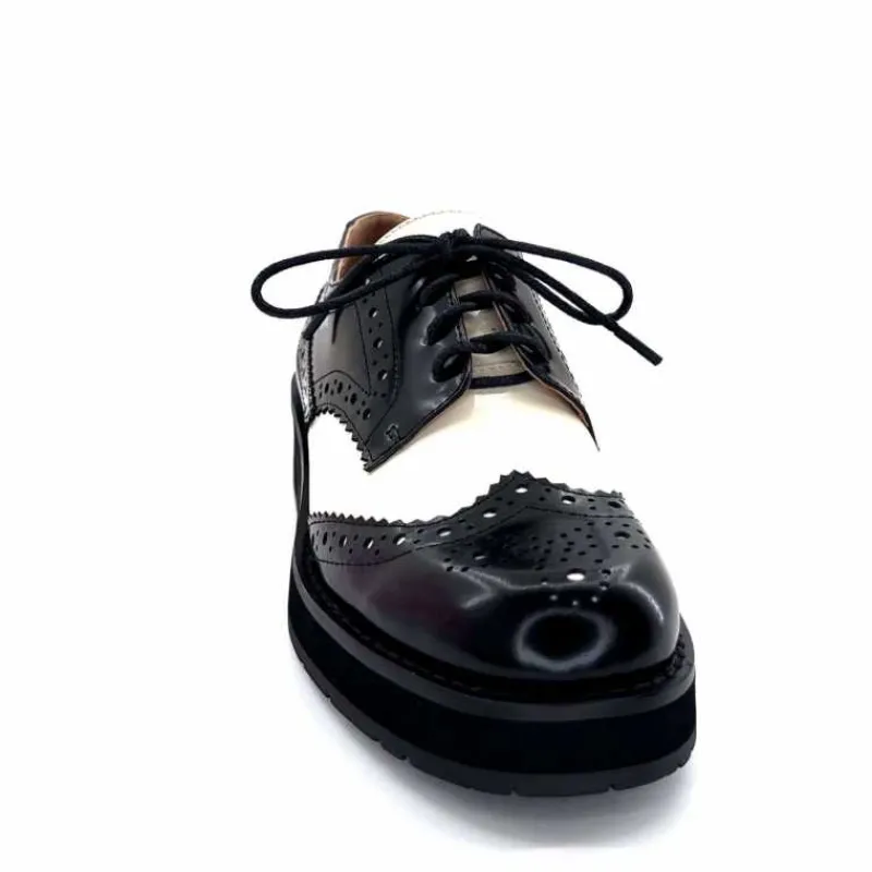 Masculin|Lacets<bibi lou - navima Derbies Bibi Lou 593z15 Cuir Glacé & Blanco Noir
