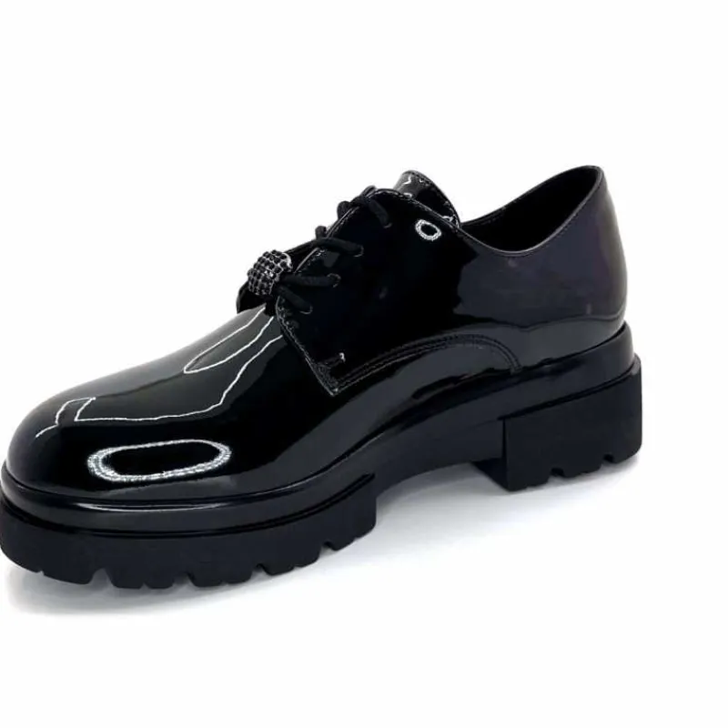 Basic|Lacets<Ivoire0130a Derbies Ivoire 2g5279 Vernis Noir