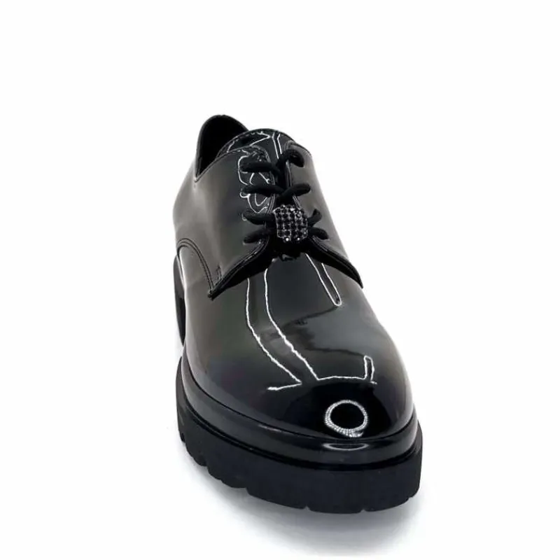 Basic|Lacets<Ivoire0130a Derbies Ivoire 2g5279 Vernis Noir