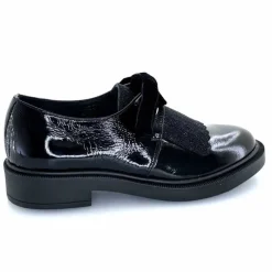 Elégant|Lacets<Myma Derbies 7819/00 Cuir Vernis Noir