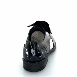 Fantaisie|Lacets<Myma Derbies 7805/00 Cuir Vernis Cuir Crème Noir