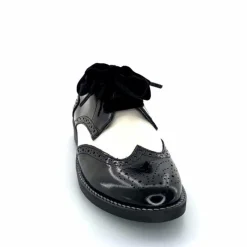 Fantaisie|Lacets<Myma Derbies 7805/00 Cuir Vernis Cuir Crème Noir