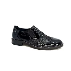 Masculin|Lacets<Myma Derbies 7009/00 Cuir Vernis Noir