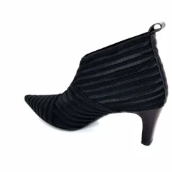 Féminin|Elégant<Ivoire0376 Escarpins à Rayures Ivoire 12101 Textile Noir