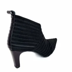 Féminin|Elégant<Ivoire0376 Escarpins à Rayures Ivoire 12101 Textile Noir