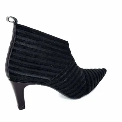 Féminin|Elégant<Ivoire0376 Escarpins à Rayures Ivoire 12101 Textile Noir