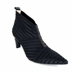 Féminin|Elégant<Ivoire0376 Escarpins à Rayures Ivoire 12101 Textile Noir