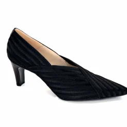 Soirée|Féminin<Ivoire0376 Escarpins à Rayures Ivoire 2111 Textile Noir