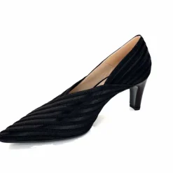 Soirée|Féminin<Ivoire0376 Escarpins à Rayures Ivoire 2111 Textile Noir