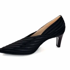 Soirée|Féminin<Ivoire0376 Escarpins à Rayures Ivoire 2111 Textile Noir