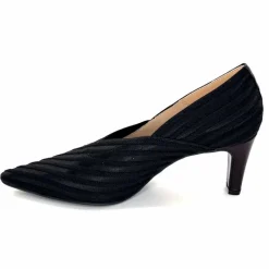 Soirée|Féminin<Ivoire0376 Escarpins à Rayures Ivoire 2111 Textile Noir