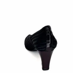 Soirée|Féminin<Ivoire0376 Escarpins à Rayures Ivoire 2111 Textile Noir