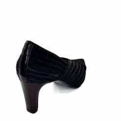 Soirée|Féminin<Ivoire0376 Escarpins à Rayures Ivoire 2111 Textile Noir