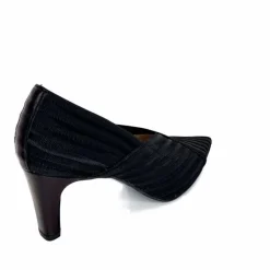 Soirée|Féminin<Ivoire0376 Escarpins à Rayures Ivoire 2111 Textile Noir