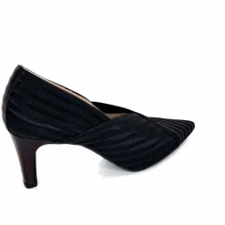 Soirée|Féminin<Ivoire0376 Escarpins à Rayures Ivoire 2111 Textile Noir