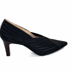 Soirée|Féminin<Ivoire0376 Escarpins à Rayures Ivoire 2111 Textile Noir