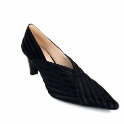 Soirée|Féminin<Ivoire0376 Escarpins à Rayures Ivoire 2111 Textile Noir