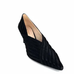 Soirée|Féminin<Ivoire0376 Escarpins à Rayures Ivoire 2111 Textile Noir