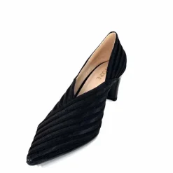 Soirée|Féminin<Ivoire0376 Escarpins à Rayures Ivoire 2111 Textile Noir