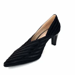 Soirée|Féminin<Ivoire0376 Escarpins à Rayures Ivoire 2111 Textile Noir