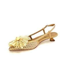 Escarpins<chantal Escarpins Bride Arrière 2211 Textile Raffia Beige