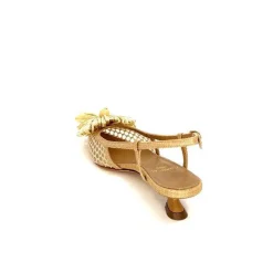 Escarpins<chantal Escarpins Bride Arrière 2211 Textile Raffia Beige