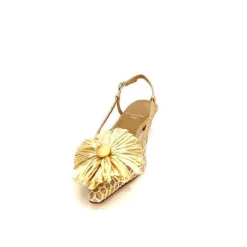 Escarpins<chantal Escarpins Bride Arrière 2211 Textile Raffia Beige